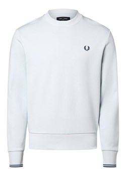 Fred Perry Męska bluza nierozpinana Mężczyźni jasnoniebieski jednolity ze sklepu vangraaf w kategorii Bluzy męskie - zdjęcie 170230377