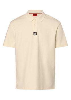 HUGO Męska koszulka polo - Deabono Mężczyźni Bawełna écru jednolity ze sklepu vangraaf w kategorii T-shirty męskie - zdjęcie 170230398