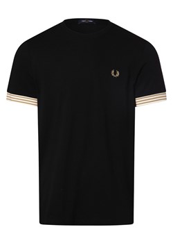 Fred Perry Koszulka męska Mężczyźni Bawełna czarny wypukły wzór tkaniny ze sklepu vangraaf w kategorii T-shirty męskie - zdjęcie 170230437