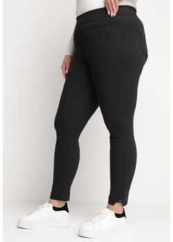 Czarne Spodnie Skinny z Kieszeniami z Wyższym Stanem Ekiara ze sklepu Born2be Odzież w kategorii Spodnie damskie - zdjęcie 170232808