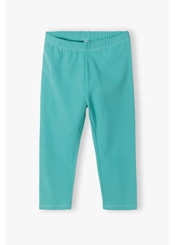 Zielone legginsy dla dziewczynki 3/4 ze sklepu 5.10.15 w kategorii Spodnie dziewczęce - zdjęcie 170235196