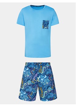 HOM Piżama 402714 Niebieski Regular Fit ze sklepu MODIVO w kategorii Piżamy męskie - zdjęcie 170237217