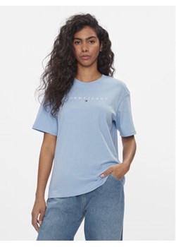 Tommy Jeans T-Shirt Tjw Rlx New Linear Tee DW0DW17836 Niebieski Relaxed Fit ze sklepu MODIVO w kategorii Bluzki damskie - zdjęcie 170237269