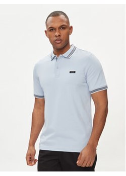 Calvin Klein Polo K10K112469 Niebieski Regular Fit ze sklepu MODIVO w kategorii T-shirty męskie - zdjęcie 170237355