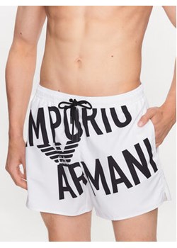 Emporio Armani Underwear Szorty kąpielowe 211740 3R424 93410 Biały Regular Fit ze sklepu MODIVO w kategorii Kąpielówki - zdjęcie 170237505