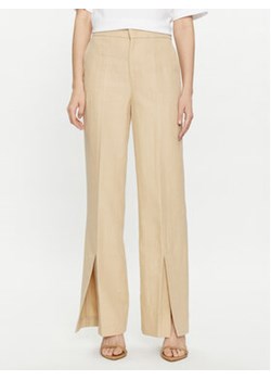 TWINSET Spodnie materiałowe 241TP2562 Beżowy Regular Fit ze sklepu MODIVO w kategorii Spodnie damskie - zdjęcie 170237698