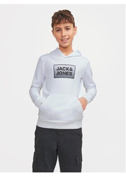 Jack&Jones Junior Bluza Steel 12249653 Biały Regular Fit ze sklepu MODIVO w kategorii Bluzy chłopięce - zdjęcie 170237779