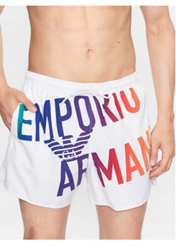 Emporio Armani Underwear Szorty kąpielowe 211740 3R424 93610 Biały Regular Fit ze sklepu MODIVO w kategorii Kąpielówki - zdjęcie 170238335