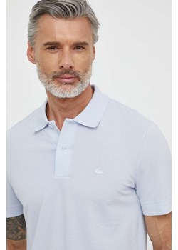 Lacoste polo męski kolor niebieski gładki ze sklepu ANSWEAR.com w kategorii T-shirty męskie - zdjęcie 170238607