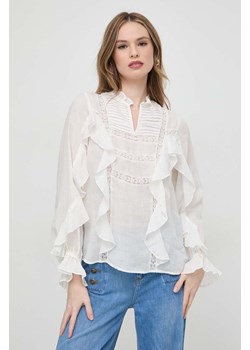 Twinset bluzka damska kolor beżowy gładka ze sklepu ANSWEAR.com w kategorii Bluzki damskie - zdjęcie 170238807