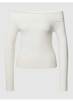 Sweter z odkrytymi ramionami w jednolitym kolorze model ‘BERTHA’ ze sklepu Peek&Cloppenburg  w kategorii Swetry damskie - zdjęcie 170242749