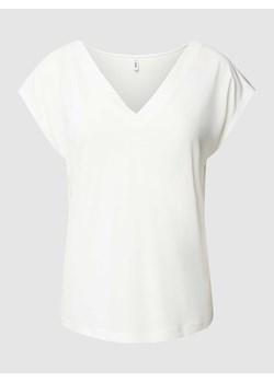 T-shirt z dekoltem w serek model ‘FREE’ ze sklepu Peek&Cloppenburg  w kategorii Bluzki damskie - zdjęcie 170242817