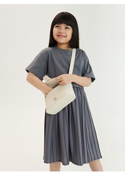 Reserved - Sukienka z plisowanym dołem - ciemnoszary ze sklepu Reserved w kategorii Sukienki dziewczęce - zdjęcie 170245858