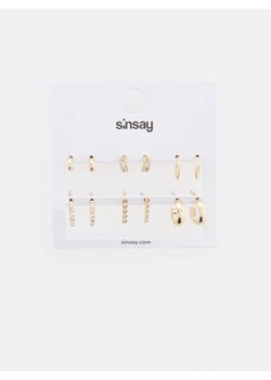 Sinsay - Kolczyki 6 pack - złoty ze sklepu Sinsay w kategorii Kolczyki - zdjęcie 170246608