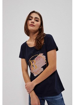 Koszulka damska z nadrukiem granatowa ze sklepu 5.10.15 w kategorii Bluzki damskie - zdjęcie 170247465