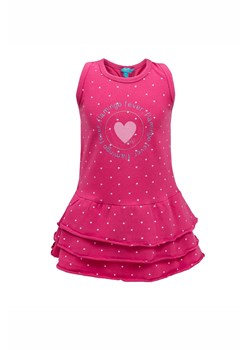 Sukienka dziewczęca na lato - różowa w serduszka - Lief ze sklepu 5.10.15 w kategorii Sukienki dziewczęce - zdjęcie 170247717