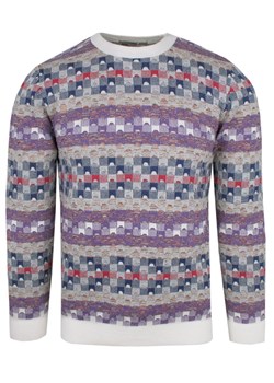 Sweter Męski - YAMAK - Kolorowy, U-Neck SWKOWymk059kolorU ze sklepu JegoSzafa.pl w kategorii Swetry męskie - zdjęcie 170248186