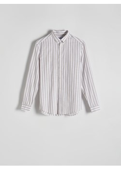 Reserved - Koszula regular fit w paski - beżowy ze sklepu Reserved w kategorii Koszule męskie - zdjęcie 170253118