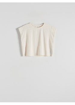Reserved - T-shirt kimono z efektem sprania - złamana biel ze sklepu Reserved w kategorii Bluzki damskie - zdjęcie 170253448