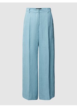 Spodnie lniane o kroju regular fit z szeroką nogawką model ‘MALIZIA’ ze sklepu Peek&Cloppenburg  w kategorii Spodnie damskie - zdjęcie 170255055