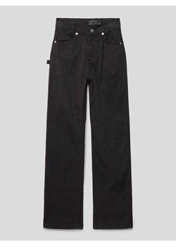 Spodnie materiałowe o rozkloszowanym kroju w jednolitym kolorze model ‘SLIM’ ze sklepu Peek&Cloppenburg  w kategorii Spodnie chłopięce - zdjęcie 170255669