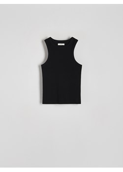 Reserved - Bawełniany top - czarny ze sklepu Reserved w kategorii Bluzki damskie - zdjęcie 170258189