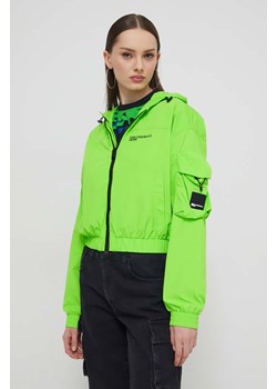 Karl Lagerfeld Jeans kurtka damska kolor zielony przejściowa ze sklepu ANSWEAR.com w kategorii Kurtki damskie - zdjęcie 170262685