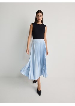 Reserved - Plisowana spódnica midi - jasnoniebieski ze sklepu Reserved w kategorii Spódnice - zdjęcie 170262799