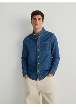 Reserved - Denimowa koszula regular fit - niebieski ze sklepu Reserved w kategorii Koszule męskie - zdjęcie 170262918