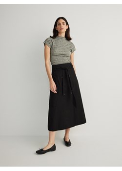 Reserved - Bawełniana spódnica maxi - czarny ze sklepu Reserved w kategorii Spódnice - zdjęcie 170263478