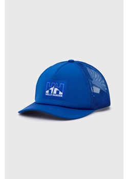 Helly Hansen czapka kolor niebieski z aplikacją ze sklepu PRM w kategorii Czapki z daszkiem damskie - zdjęcie 170263817