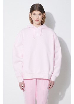 adidas Originals bluza Adicolor Essentials Boyfriend Hoodie damska kolor różowy z kapturem gładka IR5927 ze sklepu PRM w kategorii Bluzy damskie - zdjęcie 170263969