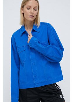 adidas Originals kurtka jeansowa x Ksenia Schnaider damska kolor niebieski przejściowa oversize IU2460 ze sklepu PRM w kategorii Kurtki damskie - zdjęcie 170264098
