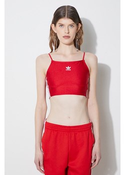 adidas Originals top damski kolor czerwony IN8359 ze sklepu PRM w kategorii Bluzki damskie - zdjęcie 170264287