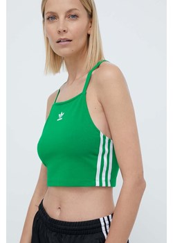 adidas Originals top damski kolor zielony ze sklepu PRM w kategorii Bluzki damskie - zdjęcie 170264295