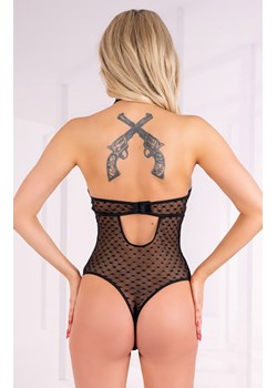 Czarne w serduszka z chokerem Rocca body Black, Kolor czarny, Rozmiar S, LivCo Corsetti Fashion ze sklepu Intymna w kategorii Body damskie - zdjęcie 170265126