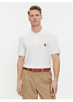 Tommy Hilfiger Polo Interlock MW0MW34783 Biały Regular Fit ze sklepu MODIVO w kategorii T-shirty męskie - zdjęcie 170269766