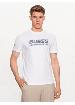 Guess T-Shirt Z3YI03 J1314 Biały Slim Fit ze sklepu MODIVO w kategorii T-shirty męskie - zdjęcie 170270178
