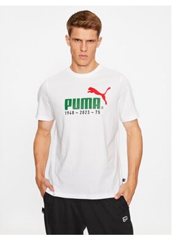 Puma T-Shirt No. 1 Logo Celebration 676020 Biały Regular Fit ze sklepu MODIVO w kategorii T-shirty męskie - zdjęcie 170270365
