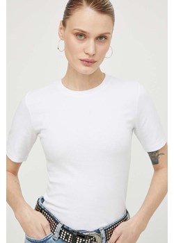 Samsoe Samsoe t-shirt SAALEXO damski kolor biały F10000005 ze sklepu ANSWEAR.com w kategorii Bluzki damskie - zdjęcie 170270757