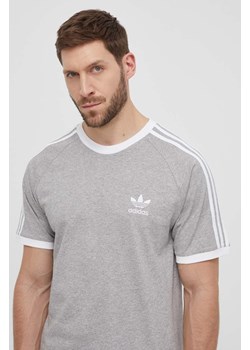 adidas Originals t-shirt bawełniany męski kolor szary wzorzysty IA4848 ze sklepu ANSWEAR.com w kategorii T-shirty męskie - zdjęcie 170270898