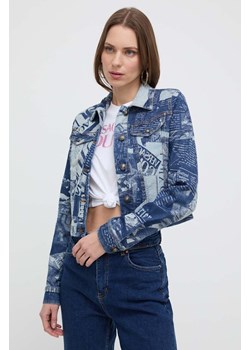 Versace Jeans Couture kurtka jeansowa damska kolor granatowy przejściowa 76HAS43C DW074SS0 ze sklepu ANSWEAR.com w kategorii Kurtki damskie - zdjęcie 170271157