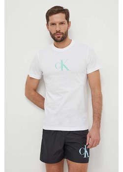 Calvin Klein t-shirt bawełniany męski kolor biały z nadrukiem ze sklepu ANSWEAR.com w kategorii T-shirty męskie - zdjęcie 170271405