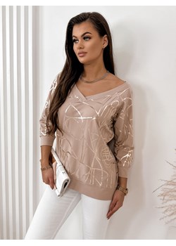 bluzka alines bezowa ze sklepu UBRA w kategorii Bluzki damskie - zdjęcie 170272057
