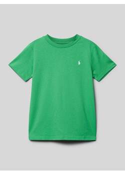 T-shirt z wyhaftowanym logo ze sklepu Peek&Cloppenburg  w kategorii T-shirty chłopięce - zdjęcie 170272805