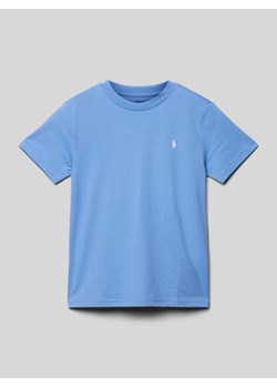 T-shirt z wyhaftowanym logo ze sklepu Peek&Cloppenburg  w kategorii T-shirty chłopięce - zdjęcie 170273117