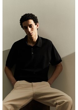 H & M - Top polo Regular Fit - Czarny ze sklepu H&M w kategorii T-shirty męskie - zdjęcie 170274195