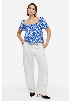 H & M - Top z dekoltem karo - Niebieski ze sklepu H&M w kategorii Bluzki damskie - zdjęcie 170274215