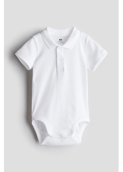 H & M - Body z kołnierzykiem - Biały ze sklepu H&M w kategorii Odzież dla niemowląt - zdjęcie 170274268