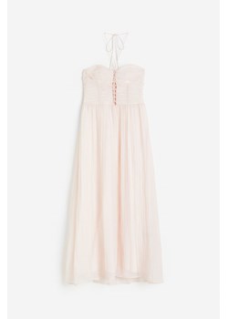 H & M - Długa sukienka ze sznurowaniem - Różowy ze sklepu H&M w kategorii Sukienki - zdjęcie 170274295